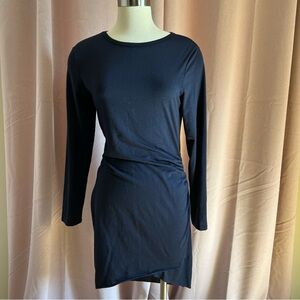Chic Navy Long Sleeve Dress